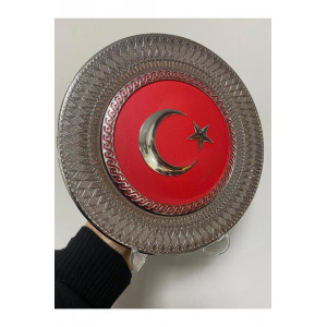Tabak Türk Bayrağı Büyük 21 cm