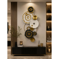Çiçek Desen Metal Büyük Boy Duvar Dekoru 128x63cm Çiçek Desen Metal Büyük Boy Duvar Dekoru 128x63cm