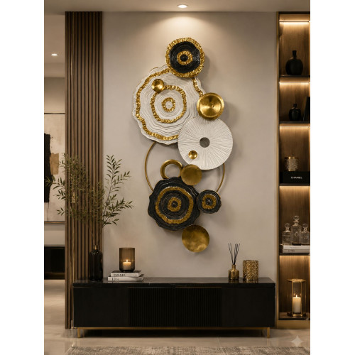 Çiçek Desen Metal Büyük Boy Duvar Dekoru 128x63cm Çiçek Desen Metal Büyük Boy Duvar Dekoru 128x63cm
