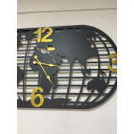 Metal Dünya Temalı Büyük Duvar Saati 130x70cm