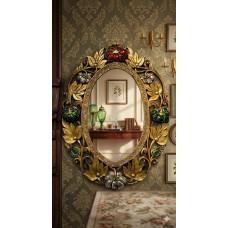 Hint İşi Oymalı Taş İşlemeli Ayna Duvar Dekoru