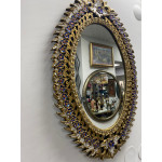 Hint İşi Oymalı Taş İşlemeli Ayna Duvar Dekoru 48x73cm