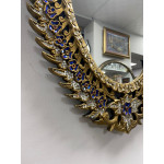 Hint İşi Oymalı Taş İşlemeli Ayna Duvar Dekoru 48x73cm