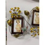 Taşlı Dekoratif  Duvar Resim Çerçevesi 3 Lü 66x37cm