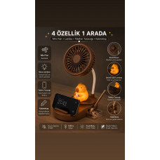 Fonksiyonlu Gece Lambası Mini Fan Telofon Tutuculu Ve Kalemtraş Fonksiyonlu Gece Lambası Mini Fan Telofon Tutuculu Ve Kalemtraş