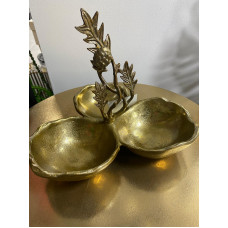 Metal Döküm Royal 3 Lü Sunumluk Çerezlik Şekerlik 25*23*22cm