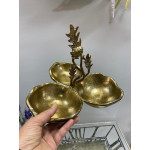 Metal Döküm Royal 3 Lü Sunumluk Çerezlik Şekerlik 25*23*22cm