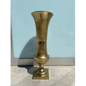 Antik Gold Döküm Alüminyum Kadeh Vazo 80cm