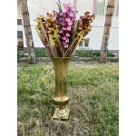 Antik Gold Döküm Alüminyum Kadeh Vazo 80cm