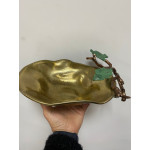 Gold Eskitme Aliminyum Dekoratif Yaprak Tabak