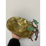 Gold Eskitme Aliminyum Dekoratif Yaprak Tabak