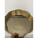 Aynalı 2 Li Dekoratif Motif Desenli Tepsi 34cm-35cm