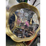 Aynalı 2 Li Dekoratif Tepsi Harita Desenli 34cm-35cm