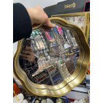 Aynalı 2 Li Dekoratif Tepsi Harita Desenli 34cm-35cm