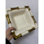 Bambu Desen Kare Derin Sunum Tabağı