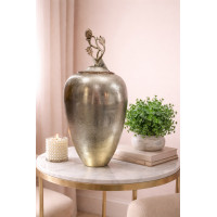 Royal Metal Döküm Kapaklı Küp Vazo 22x40cm Royal Metal Döküm Kapaklı Küp Vazo 22x40cm