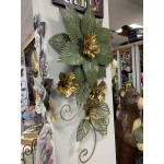 Metal Dekoratif Büyük Çiçekli Duvar Panosu 123*62 cm