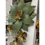 Metal Dekoratif Büyük Çiçekli Duvar Panosu 123*62 cm