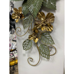 Metal Dekoratif Büyük Çiçekli Duvar Panosu 123*62 cm