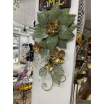 Metal Dekoratif Büyük Çiçekli Duvar Panosu 123*62 cm