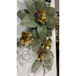 Metal Dekoratif Büyük Çiçekli Duvar Panosu 123*62 cm