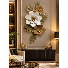 Metal Çiçekli Duvar Dekoru Tablo 120*60cm
