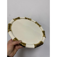 Bambu Desen Yuvarlak Sunum Tabağı Tepsisi Bambu Desen Yuvarlak Sunum Tabağı Tepsisi