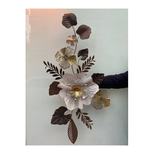 Metal Çiçek Duvar Dekoru 120*64 cm