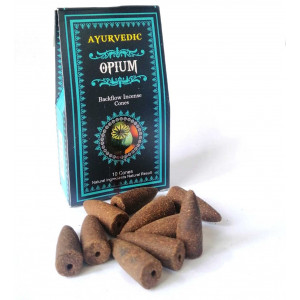 Ayurvedic Konik ( Geri Akış ) Tütsü Opıum Aromalı ( 10 Adet )