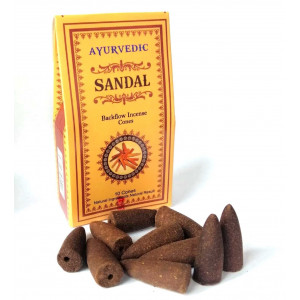 Ayurvedic Konik ( Geri Akış ) Tütsü Sandal Aromalı ( 10 Adet )