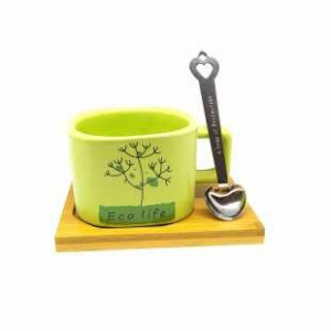 Eco Life Bambu Tabaklı Fincan Eco Life Bambu Tabaklı Fincan