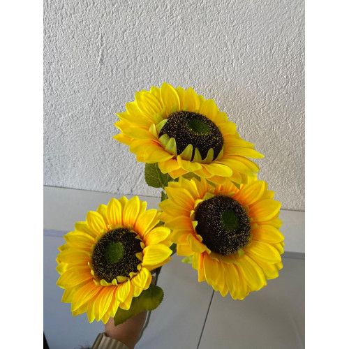 Yapay Dal Ayçiçeği 3 Kafa 85 Cm