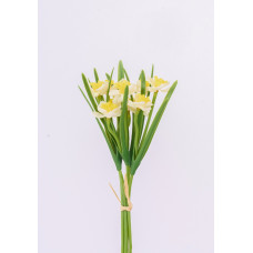 Yapay Beyaz Nergis Çiçeği 5 Li Demet