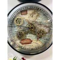 Çarklı Dünya Duvar Saati Çarklı Dünya Duvar Saati