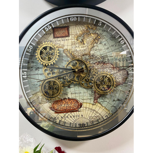 Çarklı Dünya Duvar Saati