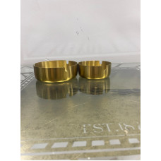 2 Li Gold Yuvarlak Paslanmaz Metal Küllük – Modern ve Şık Tasarım