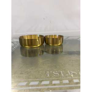 2 Li Gold Yuvarlak Paslanmaz Metal Küllük – Modern ve Şık Tasarım