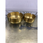 2 Li Gold Yuvarlak Paslanmaz Metal Küllük – Modern ve Şık Tasarım