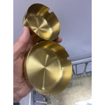 2 Li Gold Yuvarlak Paslanmaz Metal Küllük – Modern ve Şık Tasarım