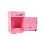 Şifreli Otomatik Kağıt Para Alan Atm Kasa Kumbara - Pembe 19X13X10 CM