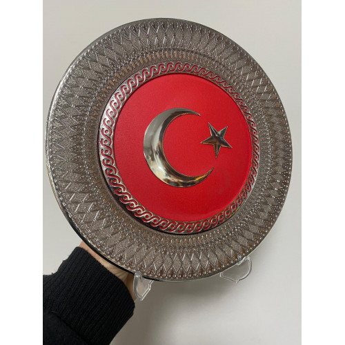 Tabak Türk Bayrağı Büyük 21 cm