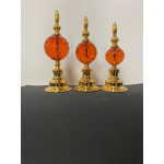 Gold Metal 3 Lü Kristal Alem Dekor