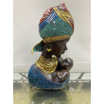 Dekoratif Afrikalı Biblo Anne Ve Çocuk 25x13cm
