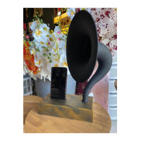 Akustik Gramofon Eskitme Gold Ahşap Gövde / Siyah Metal Başlık Akustik Gramofon Eskitme Gold Ahşap Gövde / Siyah Metal Başlık