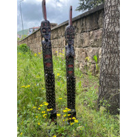 El Yapımı Ahşap Afrika İnsan Figürü 2 Li Set 93*97cm El Yapımı Ahşap Afrika İnsan Figürü 2 Li Set 93*97cm