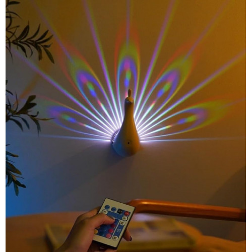 Tavus Kuşu Gece Lambası Projeksiyonlu Led Lamba 12 Renk Uzaktan Kumandalı USB Şarjlı Pembe NM-26 Tavus Kuşu Gece Lambası Projeksiyonlu Led Lamba 12 Renk Uzaktan Kumandalı USB Şarjlı Pembe NM-26