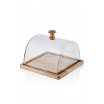 The Mia Madera Dikdörtgen Kek Saklama Fanusu 15*19*19