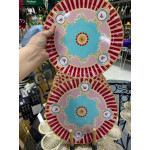 Cam 6 Lı  Cam Pasta Servis Tabağı 25 cm