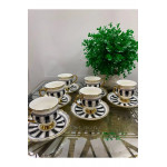 Porselen Yaldızlı Douglas 6 Lı Kahve Fincanı 90 cc