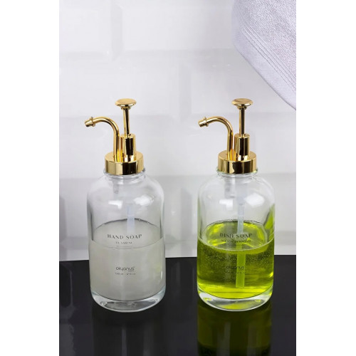 2 Li Set Silindir Altın Pompalı Sıvı Sabunluk 500 ml 2 Li Set Silindir Altın Pompalı Sıvı Sabunluk 500 ml